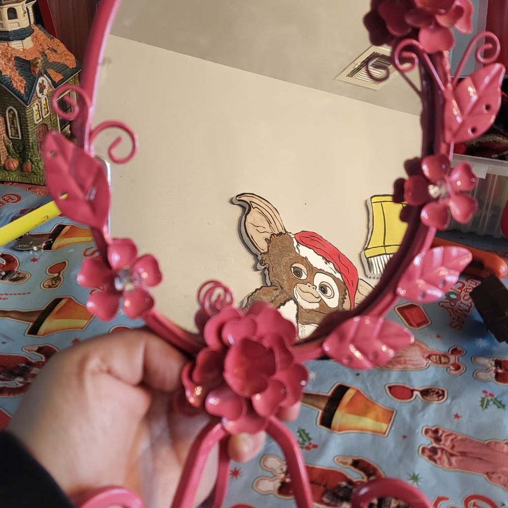Pink Floral Kids Mirror